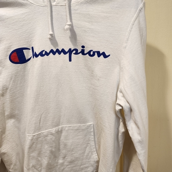 CHAMPION hooded script logo white size M - Picture 2 of 11
